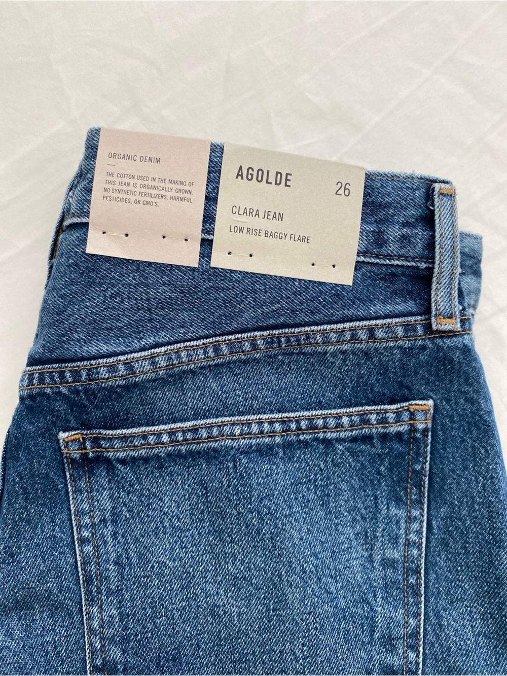 New Agolde Clara Jean in Noise | Low rise baggy flare - Picture 4 of 9